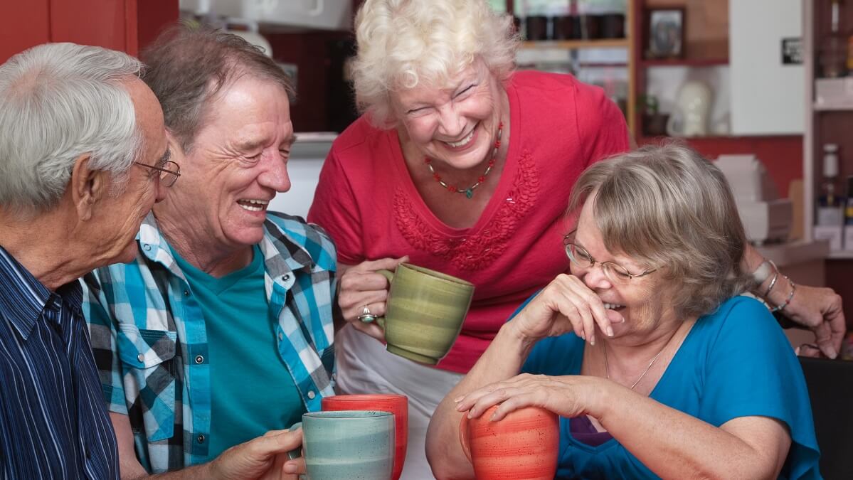 group of older Australians with high wellbeing