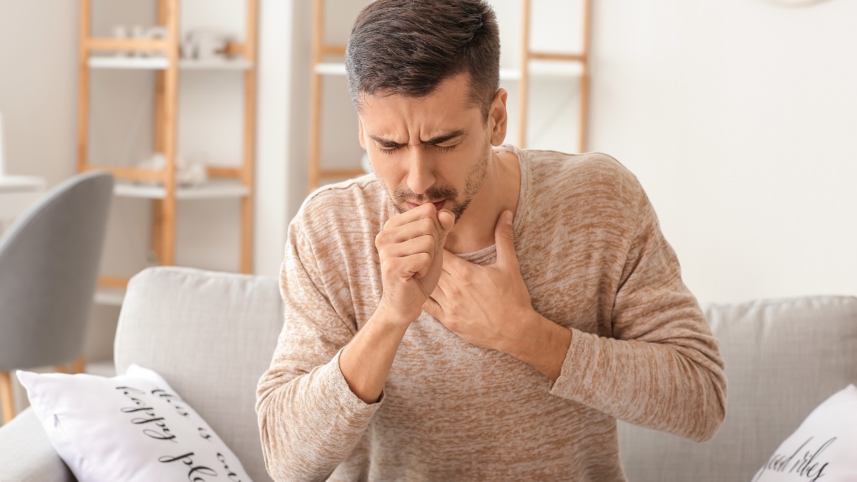 man coughing after molnupiravir