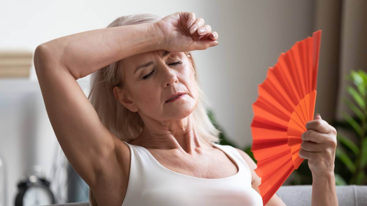 Woman suffering from menopause
