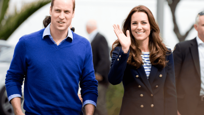 Prince William and Kate Middleton) visit Auckland's Viaduct Harbour during their New Zealand tour