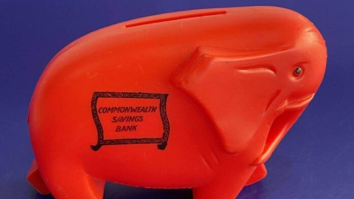 Commonwealth Bank plastic elephant piggy bank