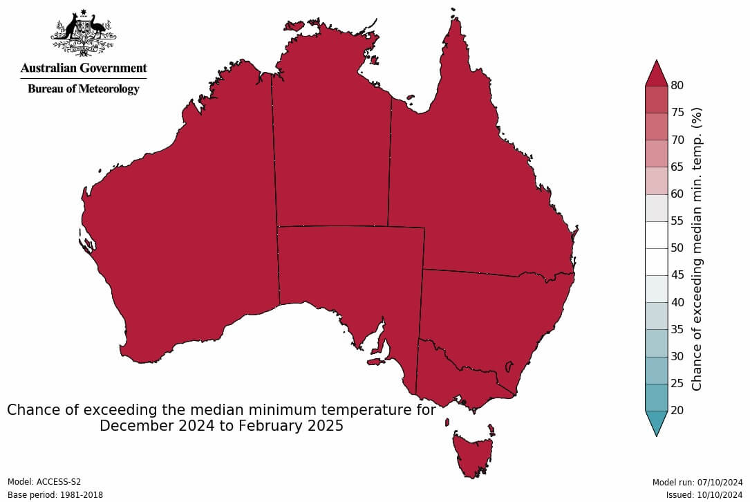 Shock weather map shows Australia in for scorching summer | YourLifeChoices