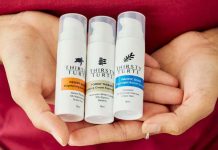 Three bottles of Thistry Turtl's skincare set