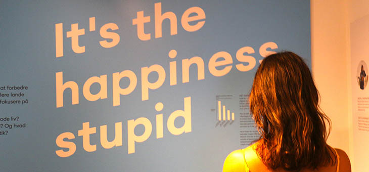 A woman at the museum of happiness
