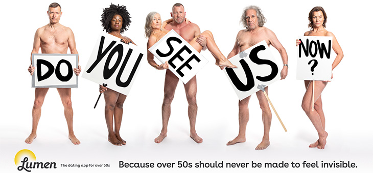 Six over-50s strip naked in protest against ageism