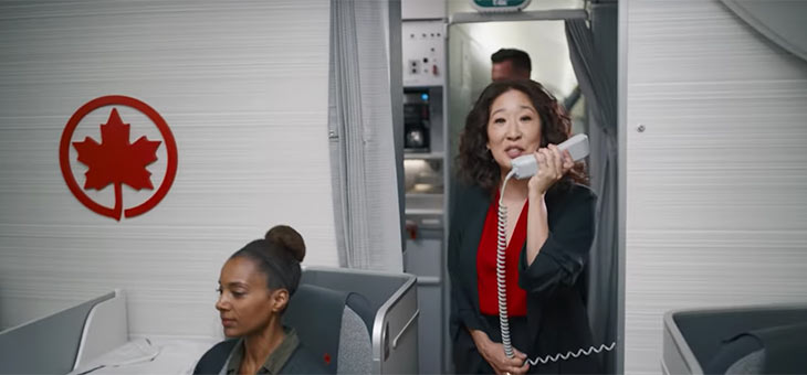 Sandra Oh shows you how to fly like a Canadian