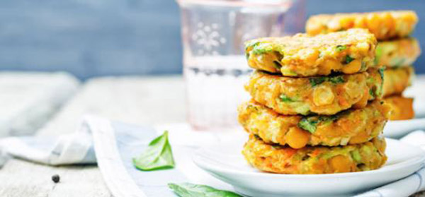 Chickpea and Corn Cakes for Two
