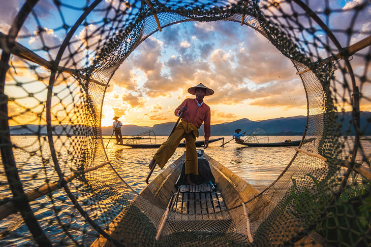 fisherman in myanmar