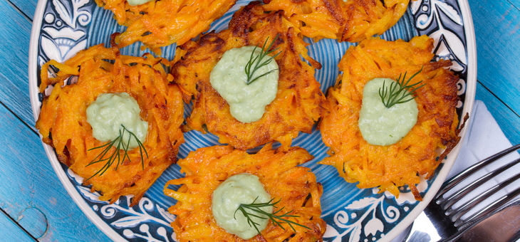 Carrot Fritters with Yoghurt