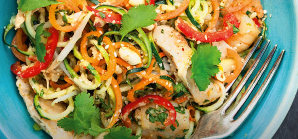 Warm Asian Chicken ‘Noodle’ Salad