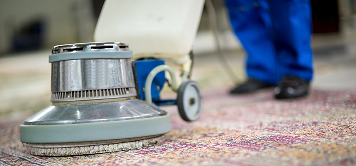 carpet cleaner in action