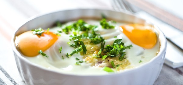 basic hot breaklfast bowl with eggs