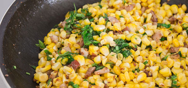 Roasted Corn and Bacon Salad