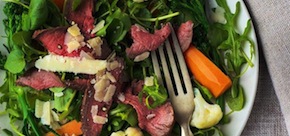 Five-minute Roast Beef Salad