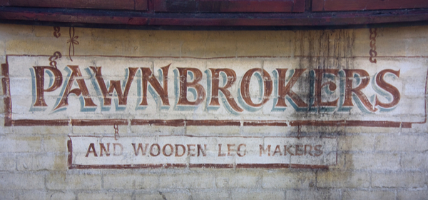 old fashioned pawnbroker sign
