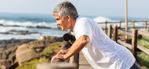 Senior man keeping a fit and healthy brain by exercising