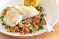 Tabouli Salad, Steamed Halibut, Fish, Recipe