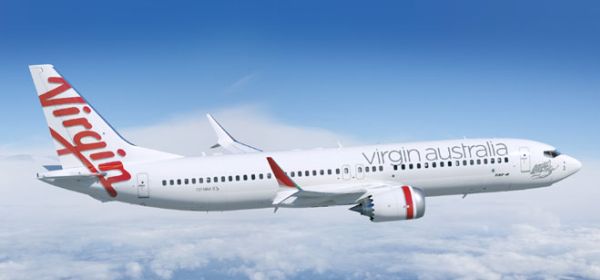 Virgin Australia airplane mid flight