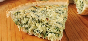 Zucchini, spinach and fetta slice